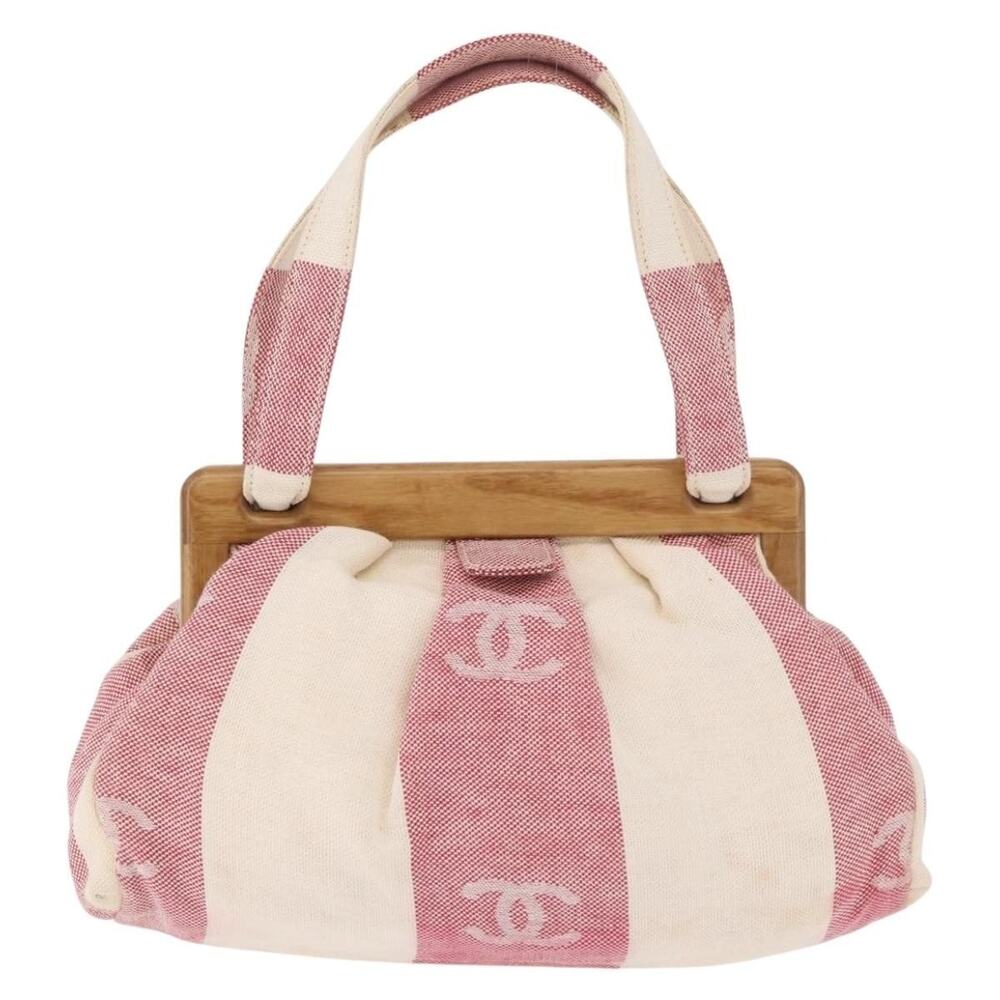 Chanel Canvas Classic Flap Handbag Pink